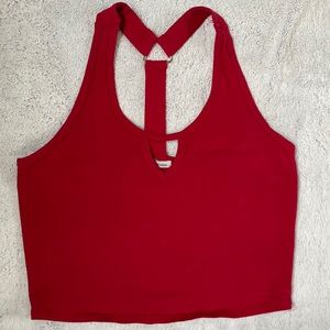 Charlotte Russe Large Red Crop Top